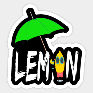 Lemon in summer Sticker